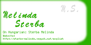 melinda sterba business card